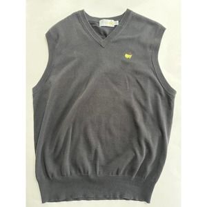 Augusta National Golf Shop Masters Logo 100% Cotton Sweater Vest Men's Size L